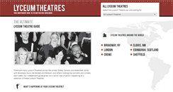 Desktop Screenshot of lyceum-theatre.com